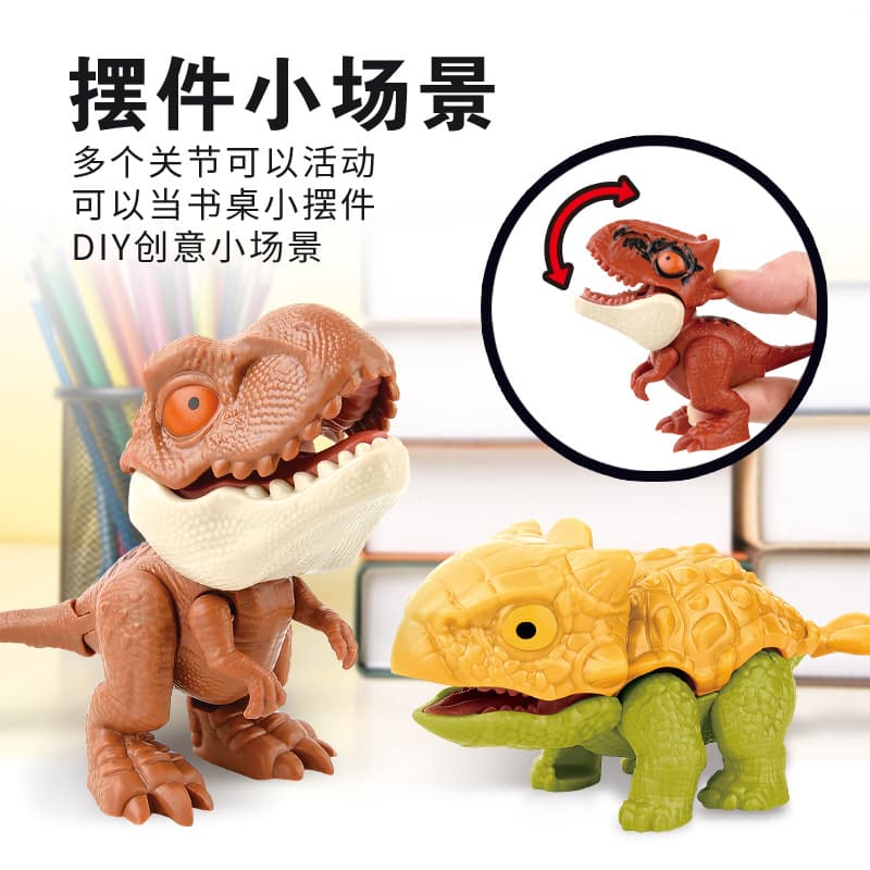Dinossauro móvel, brinquedo realista, morde o dedo, tiranossauro Rex - imagem 6