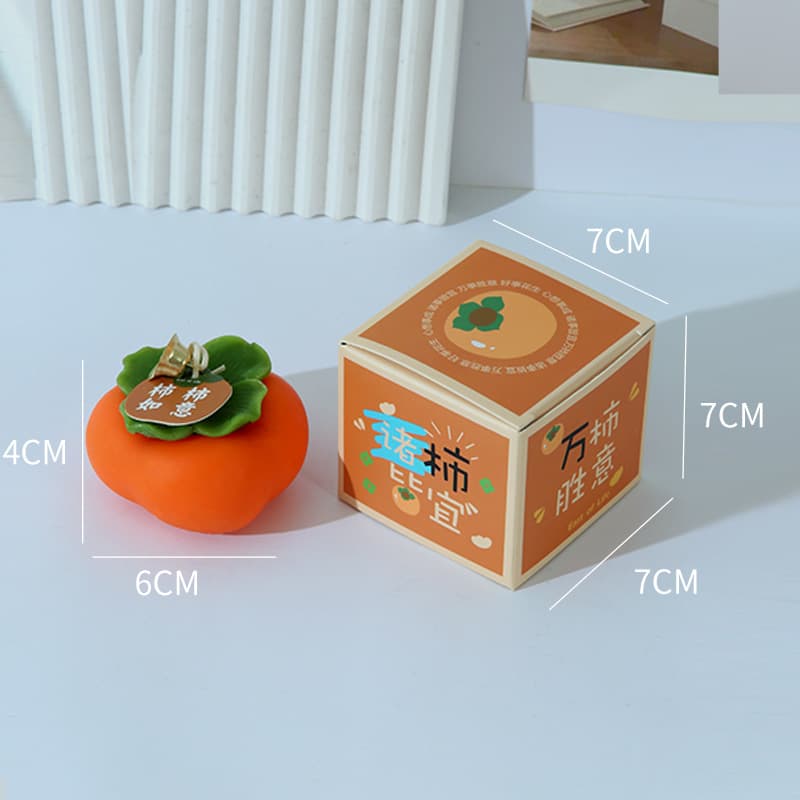 Vela perfumada de caqui, cera modeladora, tudo vai bem, cera de frutas, aniversário, lembrancinhas de casamento, decorações criativas e especiais - imagem 4