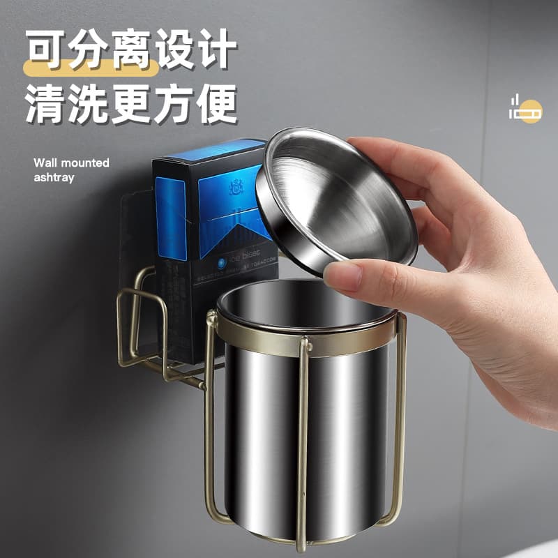 Cinzeiro universal criativo em aço inoxidável, com impressão do seu logótipo - imagem 4