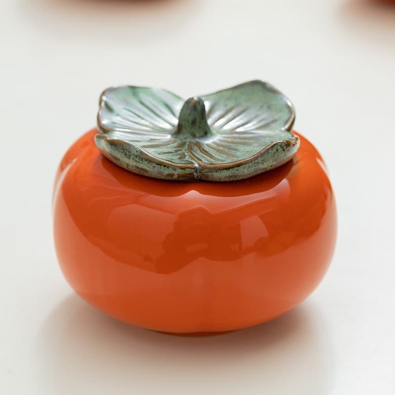 Jarra de chá de caqui jarra de doces de casamento pequena tudo vai bem jarra de caqui selada de cerâmica casamento estilo chinês caixa de doces de casamento atacado - imagem 1