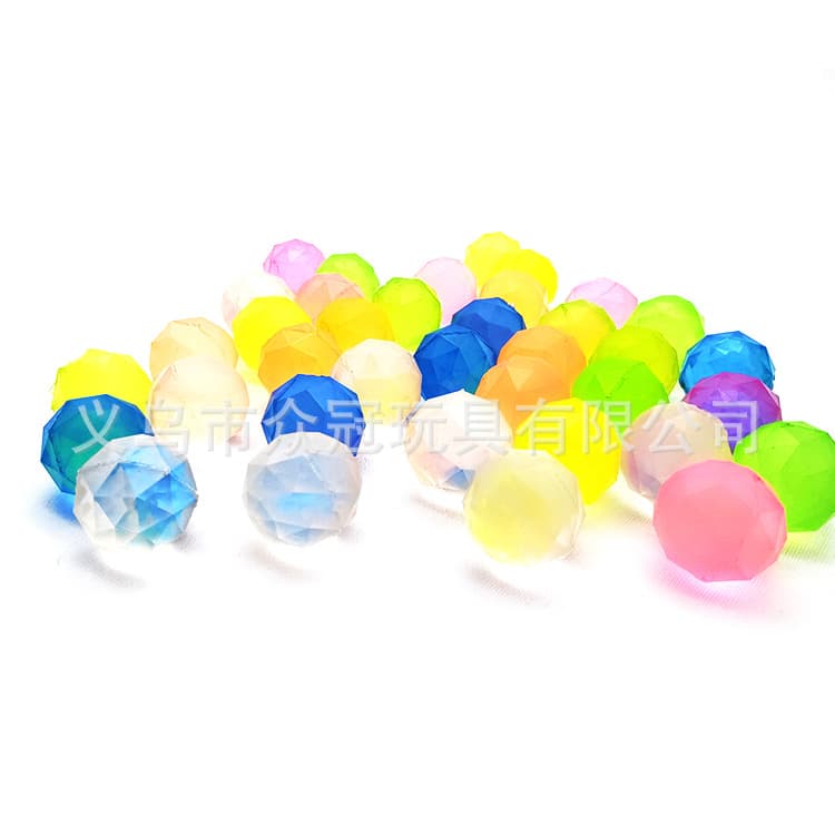Bola saltitante de borracha sólida de diamante colorido bola saltitante de diamante colorido brinquedos infantis atacado durável - imagem 2