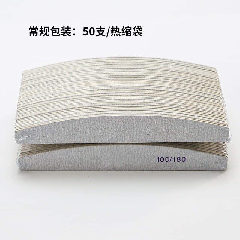 Lima de folheado de meia-lua de areia cinza de alta qualidade, tiras de fricção com padrão de zebra, material de hotel lixa de unha de meia-lua 100/180 - imagem 5