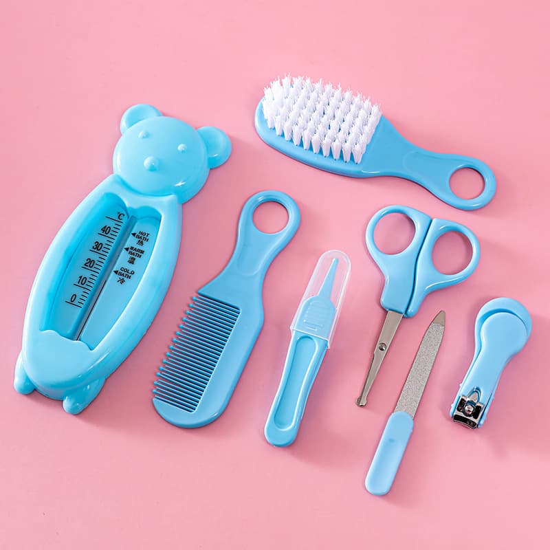 Pack infantil, conjunto para bebé, termómetro para unhas, inglês, 7 peças - imagem 4