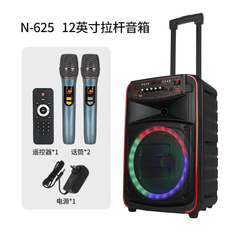 Mala, alto-falantes sem fio, microfone de viagem, bluetooth - imagem 3