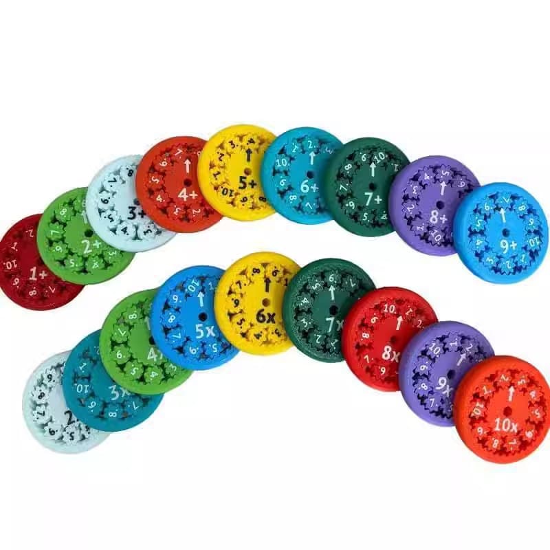 Pião giratório digital para dedo para ensino de matemática, brinquedo com engrenagens, antiestresse, adição e subtração, multiplicação e divisão - imagem 4