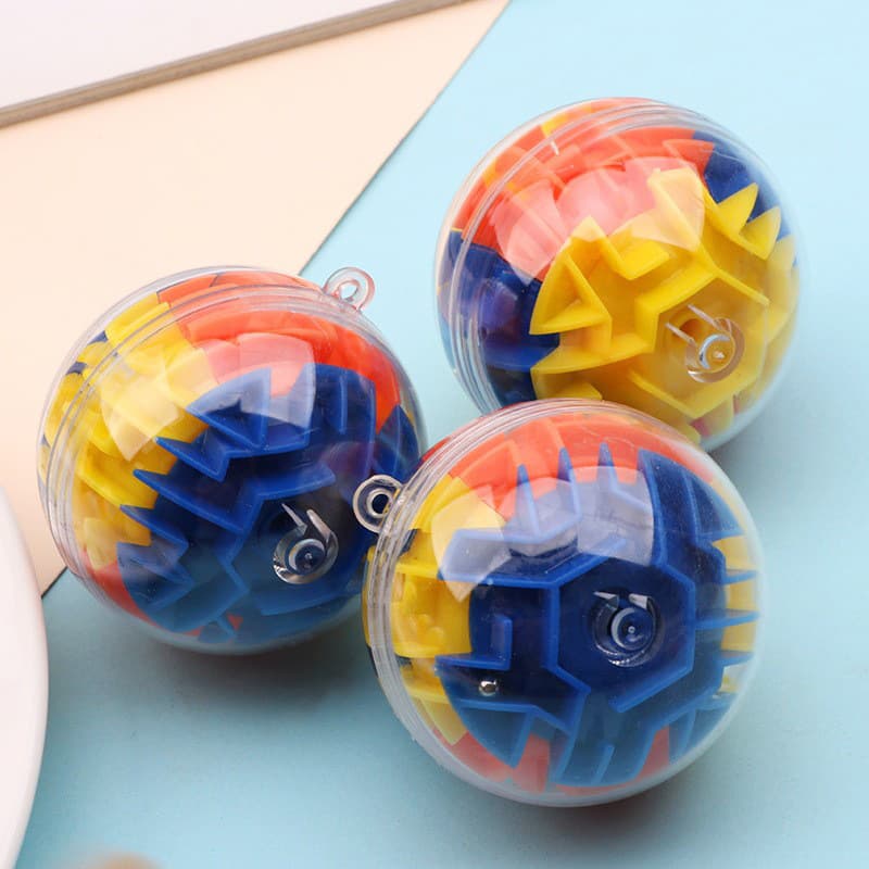 Labirinto tridimensional de rollerball, brinquedo, cubo intelectual redondo de Rubik, educação infantil - imagem 5