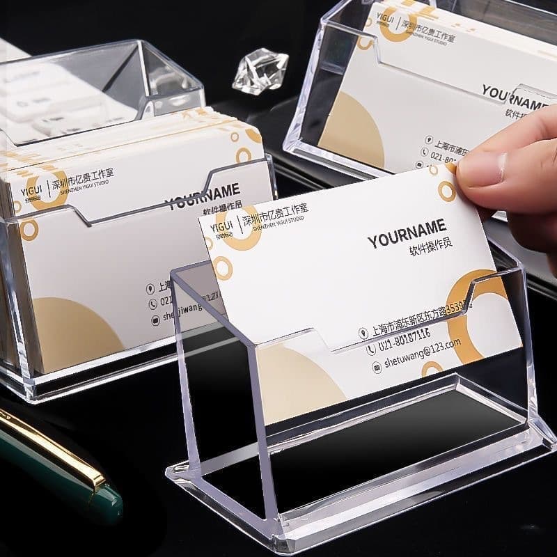 Cartões de mesa acrílicos para cartões de visita, caixa de armazenamento - imagem 4