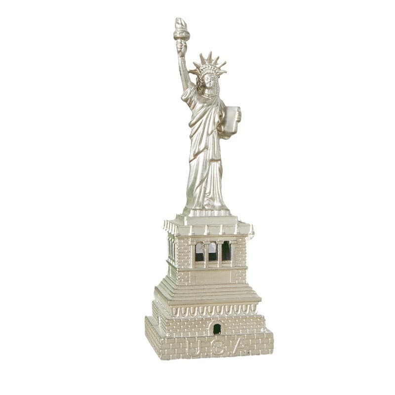 Modelo clássico com relógio, modelo Estátua da Liberdade, decoração de casa, artesanato em metal, liga de zinco, dê para você se eu te amo - imagem 6