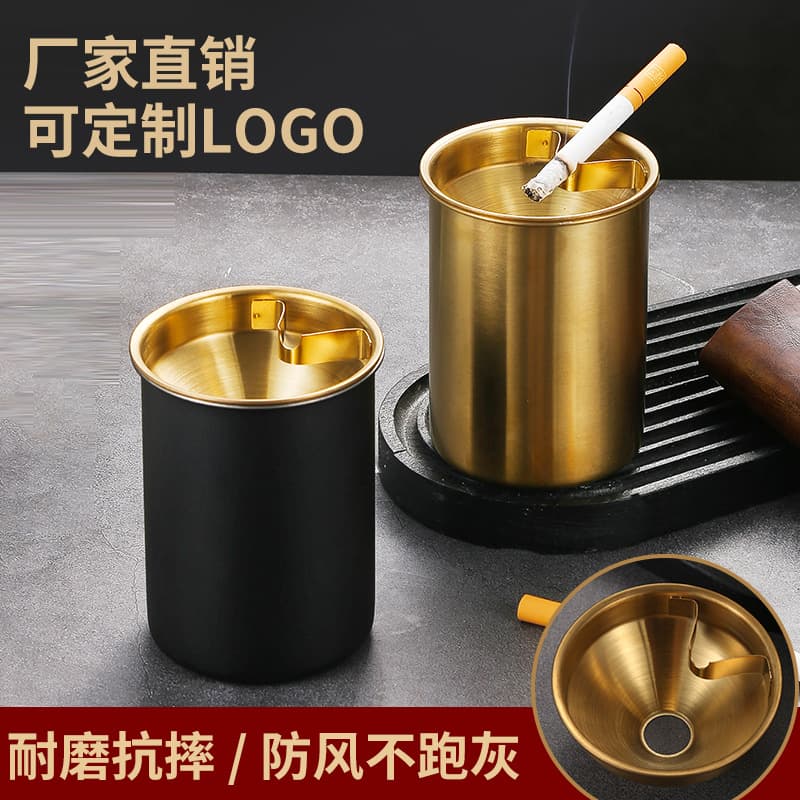 Cinzeiro criativo em aço inoxidável, proteção contra quedas, com impressão do seu logotipo - imagem 3