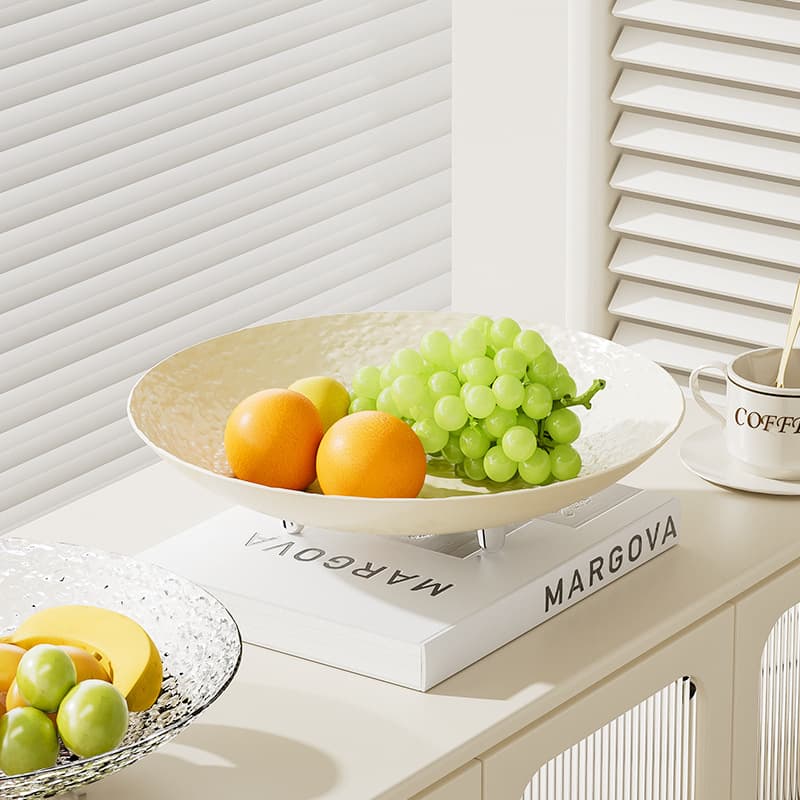 一座一忘 Nova sala de estar frutas doces lanche bandeja de armazenamento transparente grande capacidade bandeja de frutas high-end para uso doméstico - imagem 4