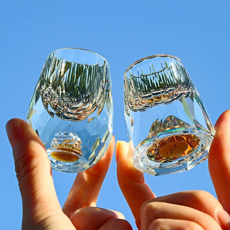 Conjunto de vidro criativo de diamante, dispensador de vinho de cristal, copo, caixa de presente - imagem 4
