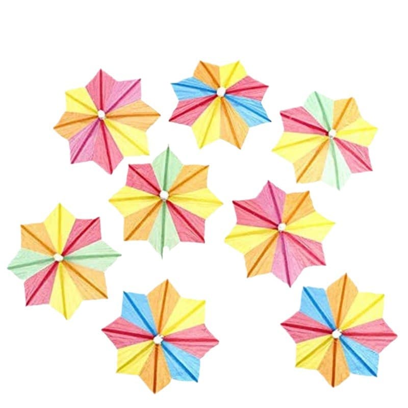 Espetos de frutas de favo de mel de coco havaiano, espetos de guarda-chuva descartáveis para decoração de coquetel, espetos de guarda-chuva octogonais, mini pedido - imagem 6