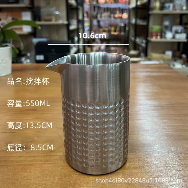 Copo de mistura de aço inoxidável 304, copo de mistura de camada dupla, grade de metal lixado, estilo europeu, vidro de mistura - imagem 9