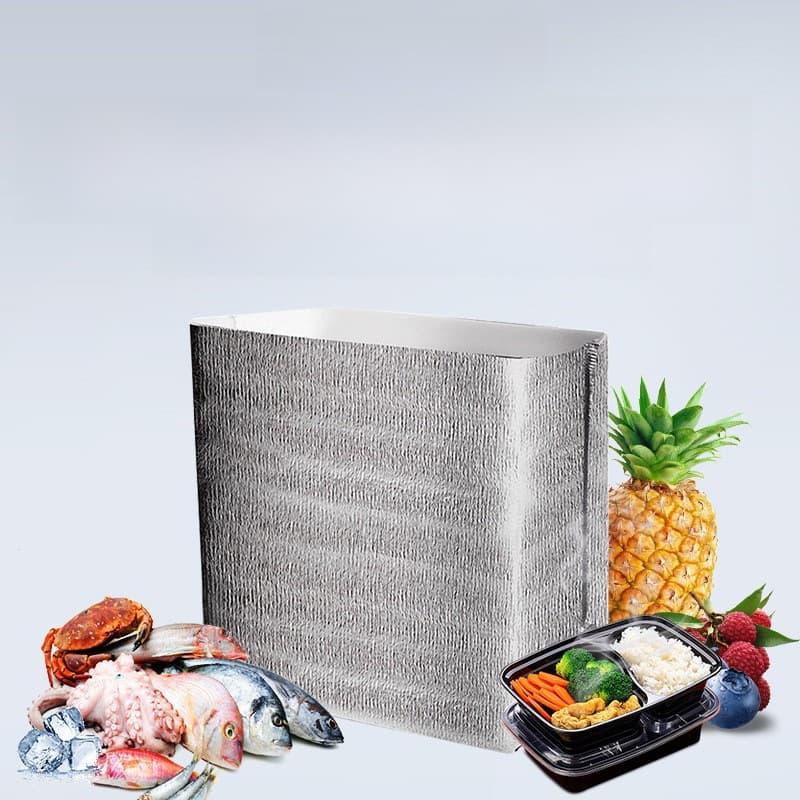 Saco de isolamento tridimensional de filme de alumínio saco de folha de alumínio personalizado atacado comida fresca para viagem bolo caranguejo peludo preservação a frio e congelamento - imagem 1
