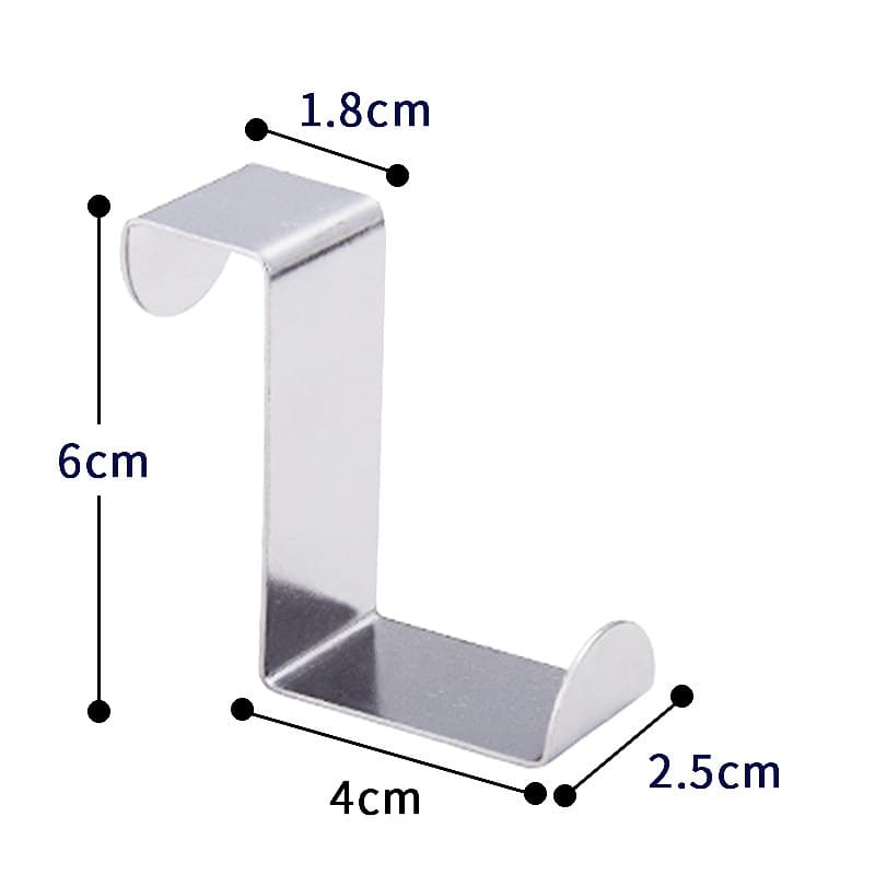 Gancho em forma de Z de aço inoxidável atrás da porta, gancho plano para mesa de escritório, sem pregos, guarda-roupa, porta traseira, tipo gancho sem punção - imagem 7