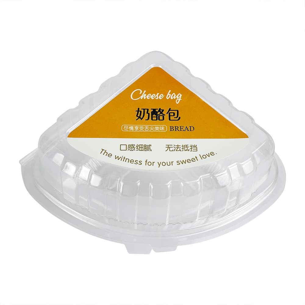 Saco de queijo caixa de mirtilo pão porca saco de queijo plástico transparente anti-nevoeiro triangular em forma de leque caixa de pastelaria de cozimento - imagem 6
