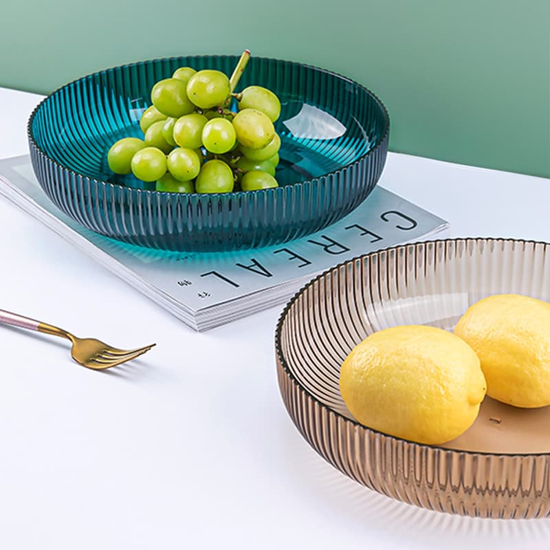 Material para animais de estimação prato de frutas lanche chinês diário jantar prato de frutas doméstico três cores simples prato de lanche de frutas - imagem 5