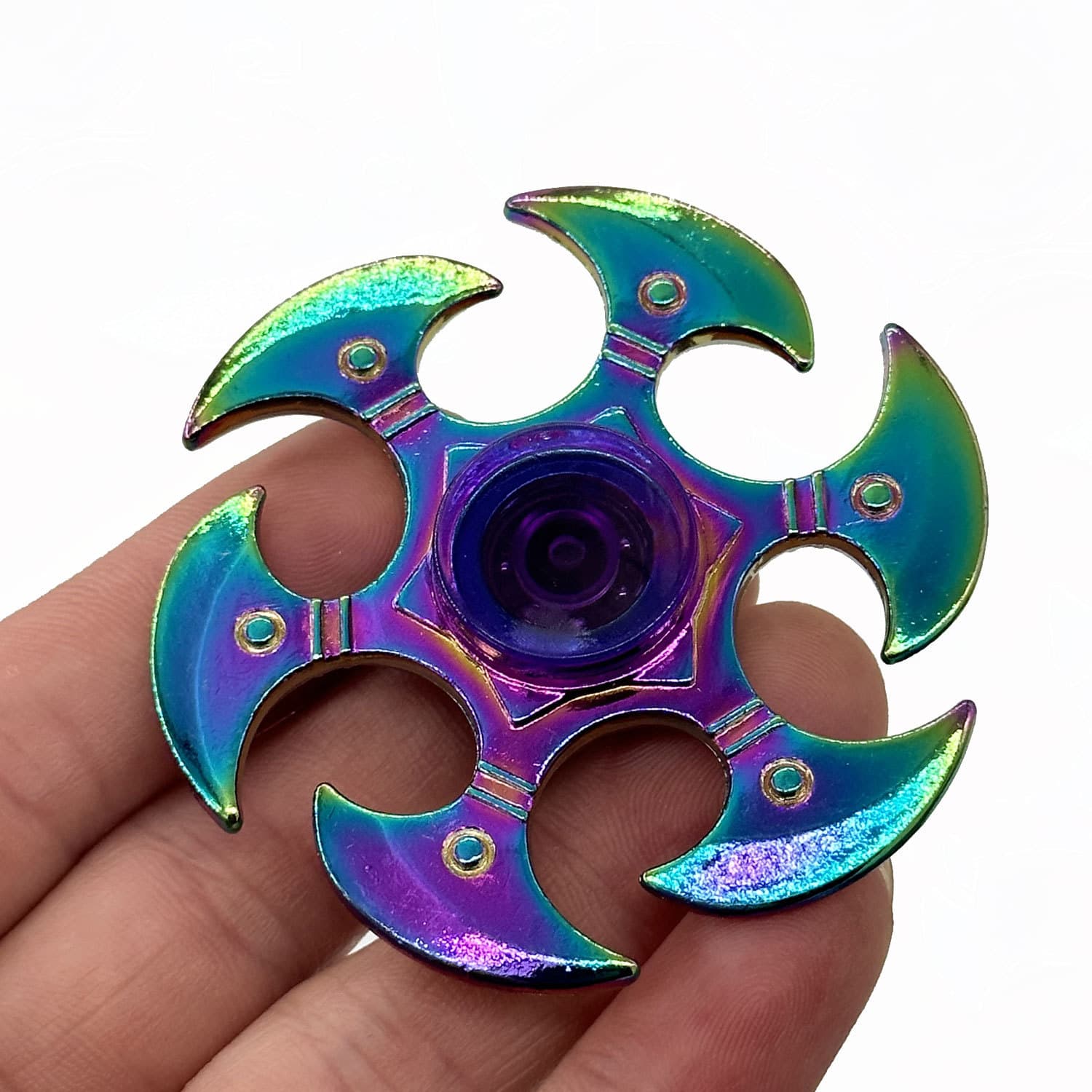 Pião de metal para dedo, brinquedo, gradiente, anti-stress - imagem 4