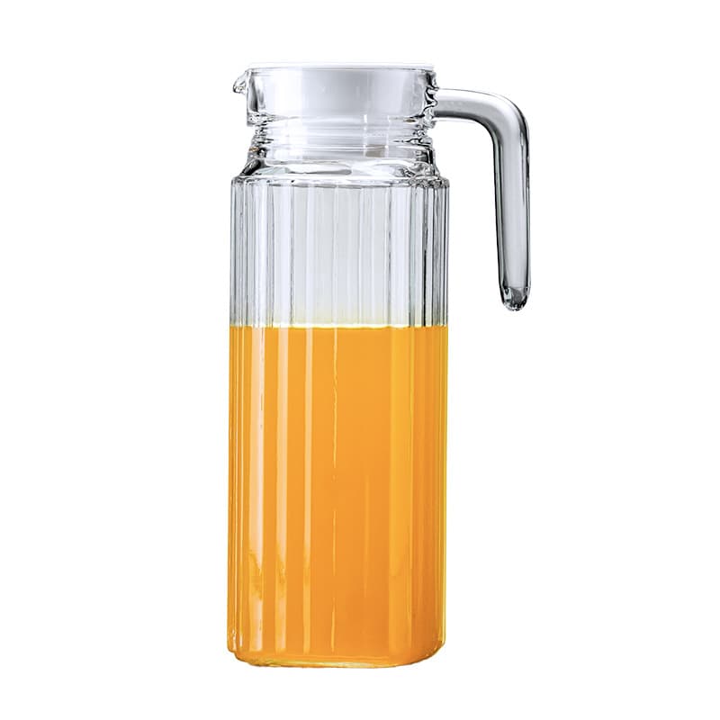 Chaleira de vidro resistente a altas temperaturas, grande capacidade, chá doméstico, suco, bebida, chaleira fria, padrão vertical com tampa, gravata, chaleira fria - imagem 6