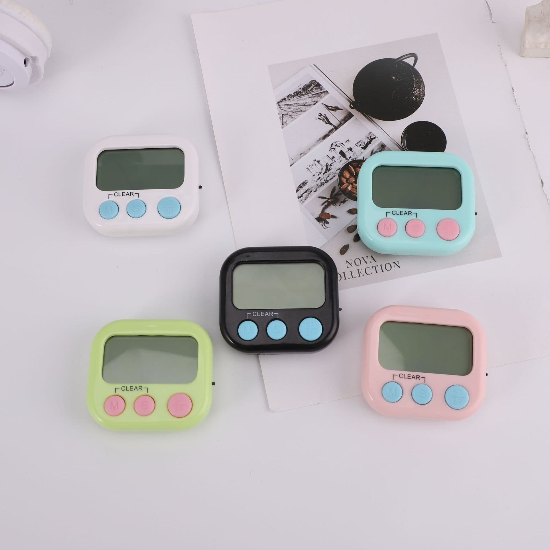 Mini temporizador gerenciador de tempo lembrete de contagem regressiva de cozinha temporizador de descarga de máquina rotativa - imagem 4