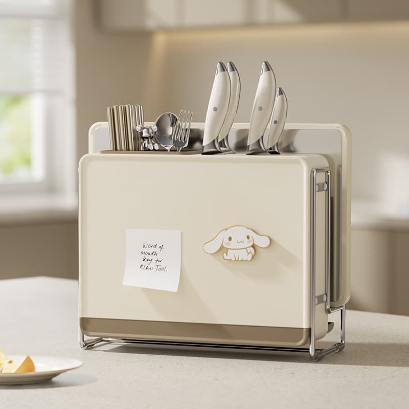 [Hedou] Rack de armazenamento de facas, bancada de parede, universal, rack de armazenamento de facas, tábua de corte de facas, pauzinho, gaiola de cozinha - imagem 1