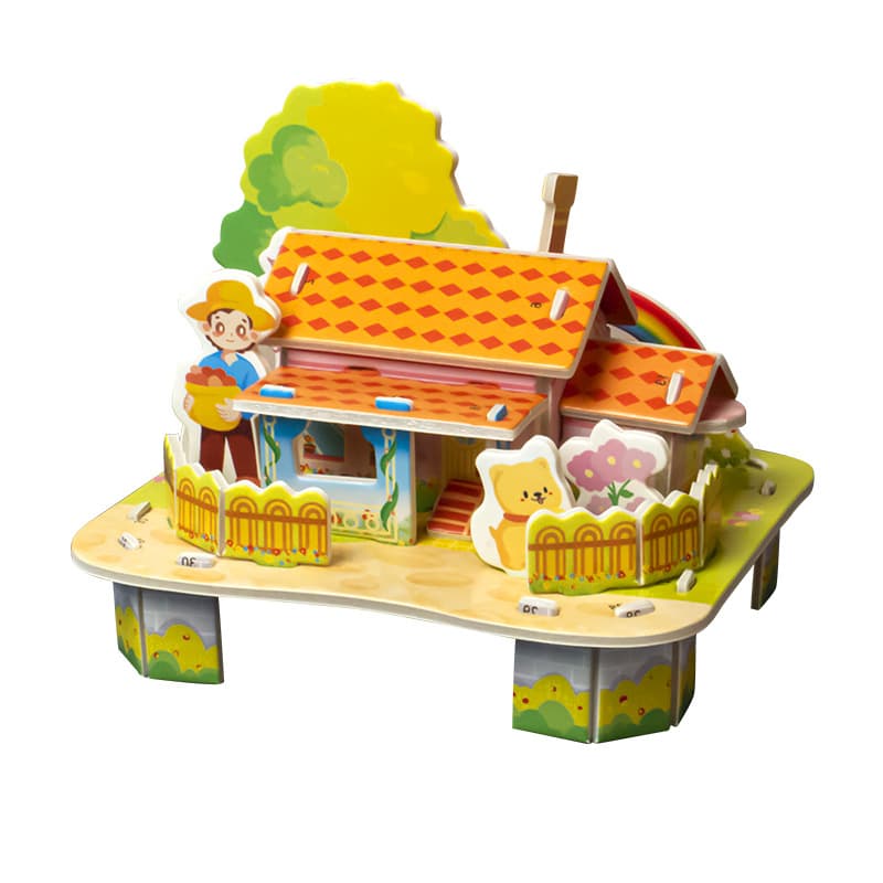 Casa tridimensional, quebra-cabeças para estudantes, brinquedo, DIY, em formato 3d - imagem 5