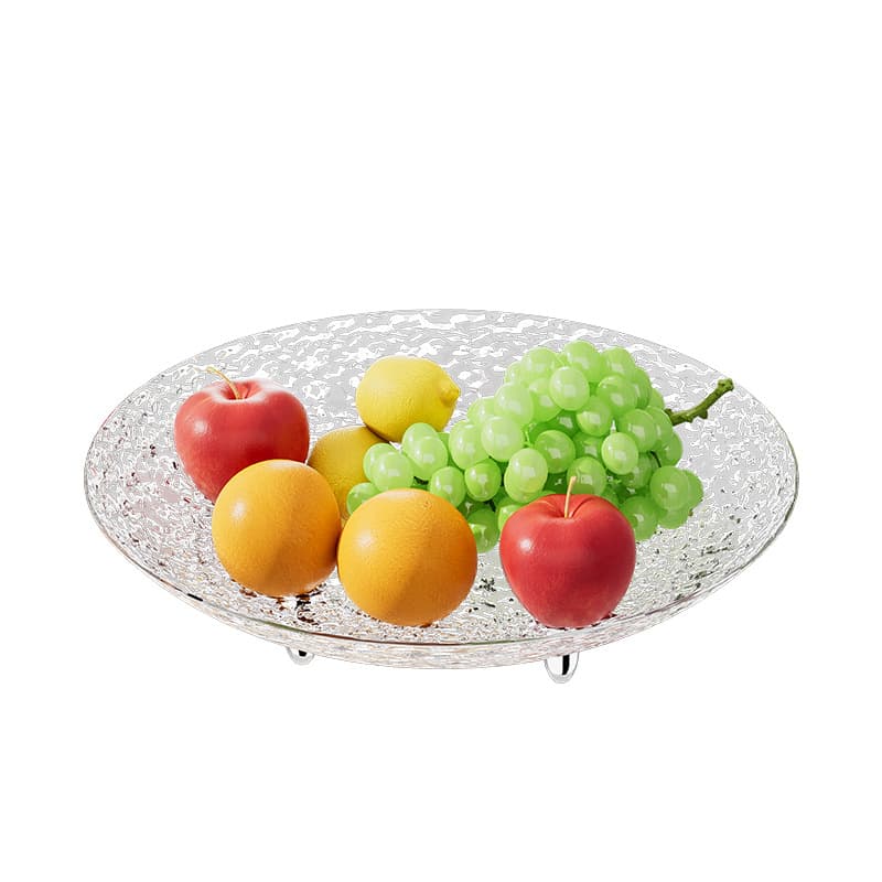 一座一忘 Nova sala de estar frutas doces lanche bandeja de armazenamento transparente grande capacidade bandeja de frutas high-end para uso doméstico - imagem 6