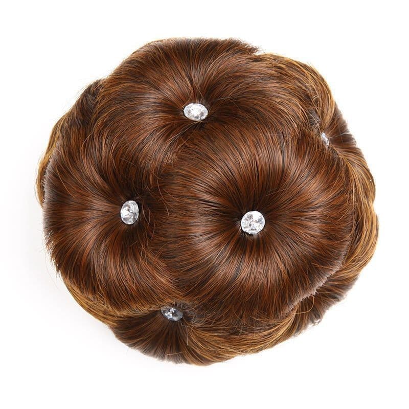 Peruca de virilha feminina, bolsa de peruca de nove flores com prendedor, peruca de cabelo de noiva trançada feminina - imagem 15