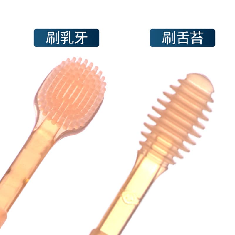 Caixa de armazenamento, conjunto infantil, escova de dentes de silicone macio, (Física), 0-18 meses - imagem 3