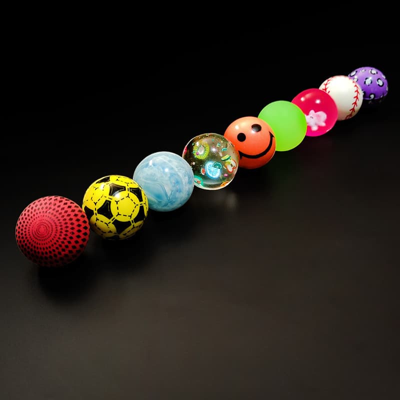 Bola saltitante de borracha mista para saltar, 32, brinquedo cápsula, 30mm - imagem 5