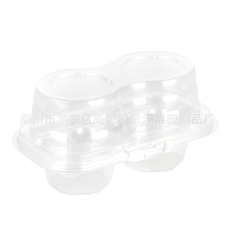 Caixa de embalagem para cupcake, bandeja para bolo, 2 xícaras, sobremesa, mousse, transparente, espessada, caixa de pastelaria - imagem 5