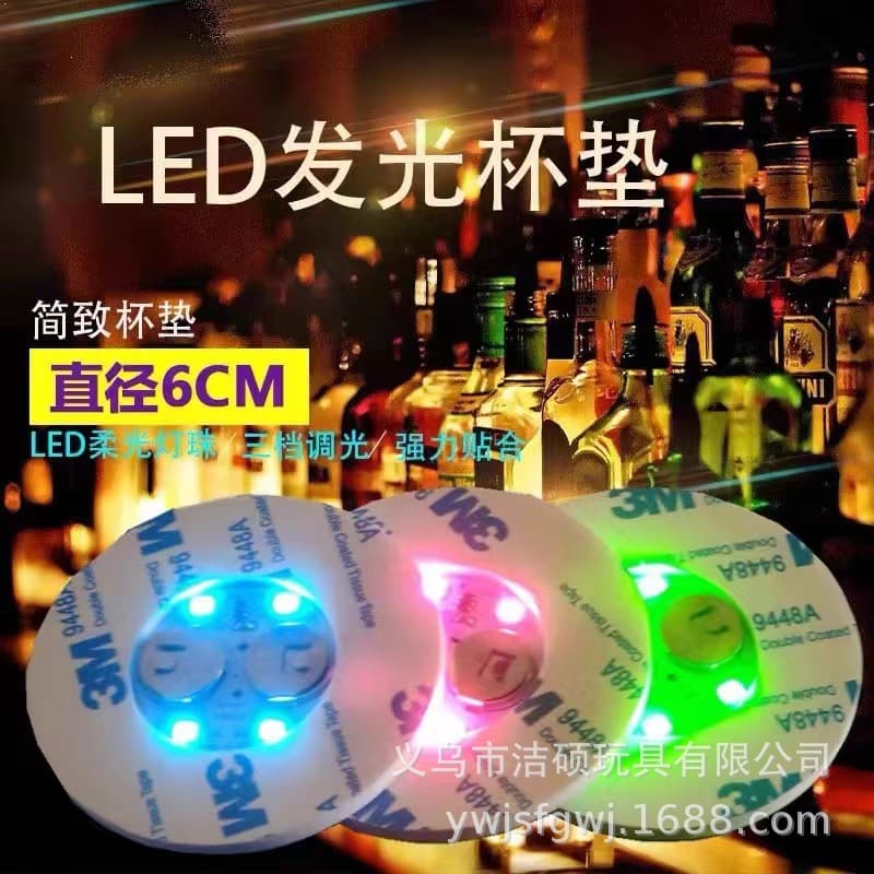 Adesivos luminosos para copos de LED, adesivos coloridos para garrafas com glitter, porta-copos luminosos, adesivos para xícaras de chá com leite para barracas de chão, adereços luminosos para bares e casas noturnas - imagem 3