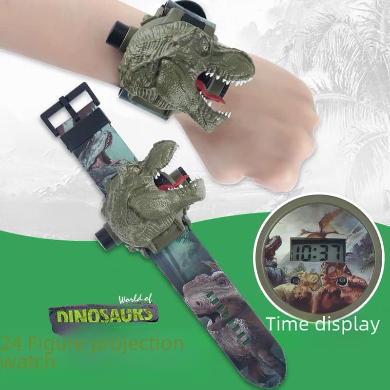 Dinossauro dos desenhos animados, relógio, brinquedo eletrônico criativo para crianças, 3D, presente de aniversário - imagem 1