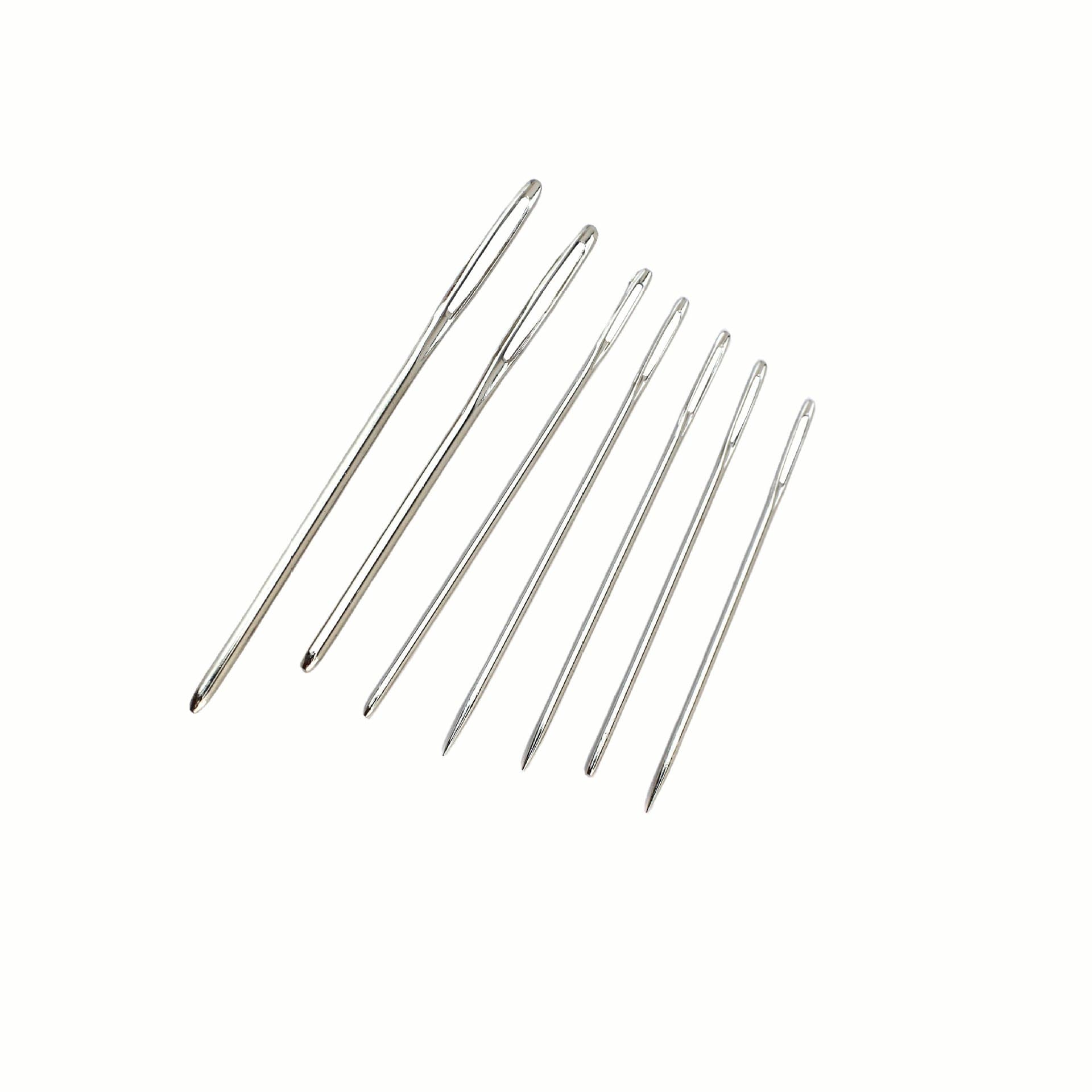 Diy ferramentas de tricô agulhas de costura artesanal sem corte agulha grande olho suéter agulha de lã grande buraco suéter agulha de costura agulha grossa - imagem 4