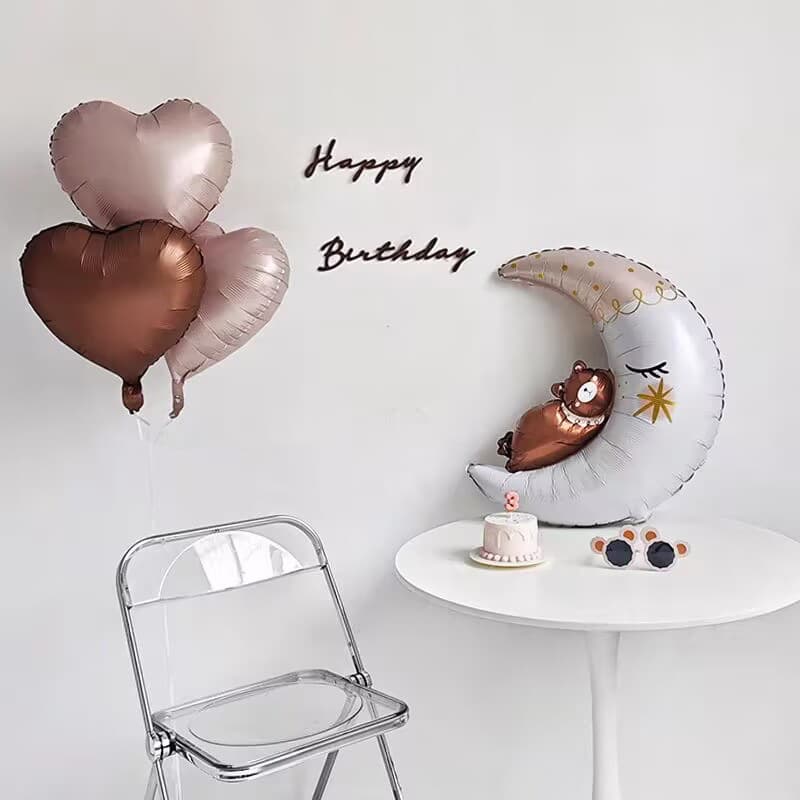 Novo ins lua urso amor festival vestido cena de decoração de aniversário - imagem 5