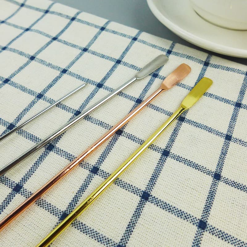 Vareta para misturar coquetel em aço inoxidável, vareta para coquetel de café - imagem 4