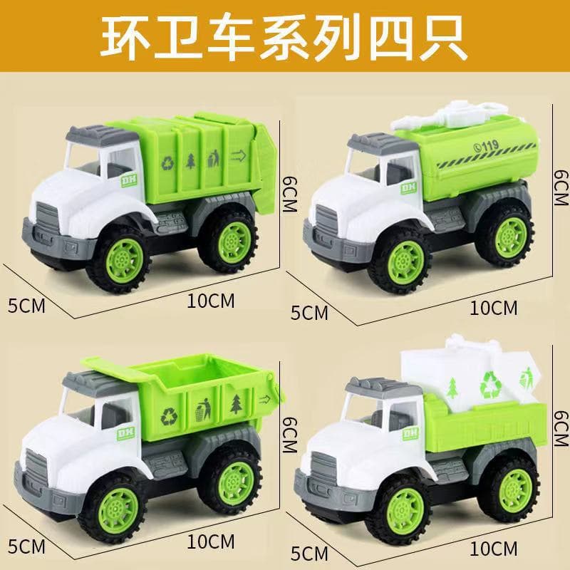 Carro de brinquedo de inércia, conjunto realista, escavadeira, modelo de carro, caminhão de bombeiros - imagem 5