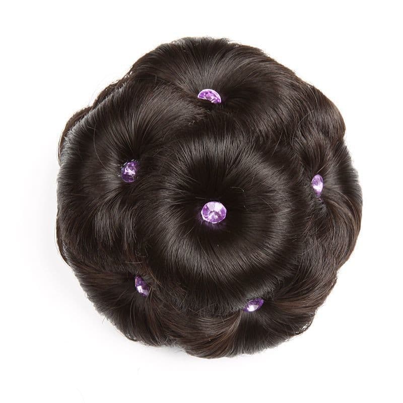 Peruca de virilha feminina, bolsa de peruca de nove flores com prendedor, peruca de cabelo de noiva trançada feminina - imagem 19