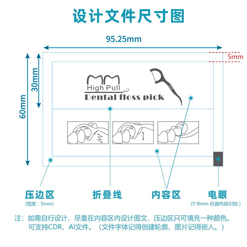 齿点 Fio dental, pacote de design, (Física), com impressão do seu logotipo - imagem 5