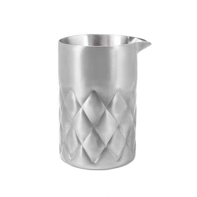 Copo de mistura de aço inoxidável 304, copo de mistura de camada dupla, grade de metal lixado, estilo europeu, vidro de mistura - imagem 5