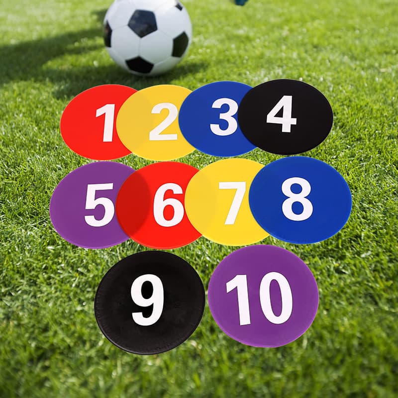 Conjunto de marcadores de disco para futebol, basquete, equipamento de treinamento, conjunto de marcadores de disco digital 1-10 - imagem 4