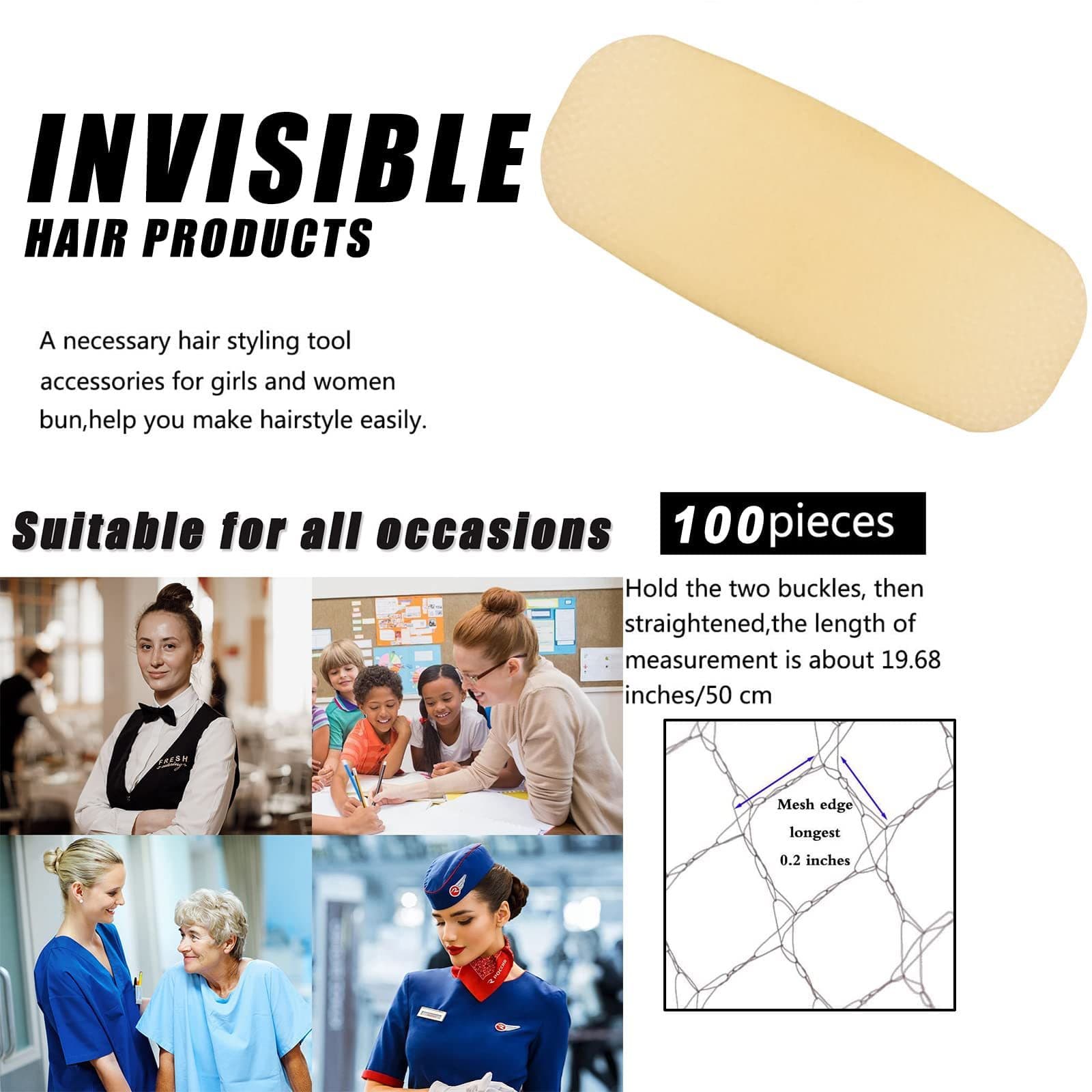 (Comércio internacional), malha de cabelo invisível, pacote, 5mm, 100 peças, Amazon - imagem 4