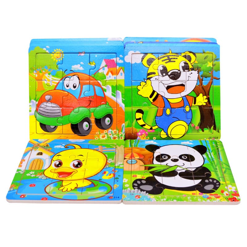 Quebra-cabeças de madeira, brinquedo, educação infantil, 9 peças, 0-1-2-3 anos - imagem 4