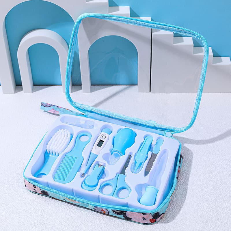 Conjunto higiênico infantil para recém-nascidos, tesoura de unha segura para unhas, caixa de presente, 10 peças - imagem 3