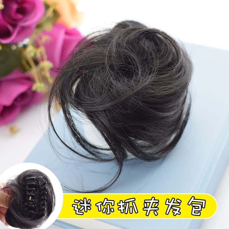 Peruca, pequeno alfinete de caranguejo, grampo de cabelo feito de cabelo real - imagem 4