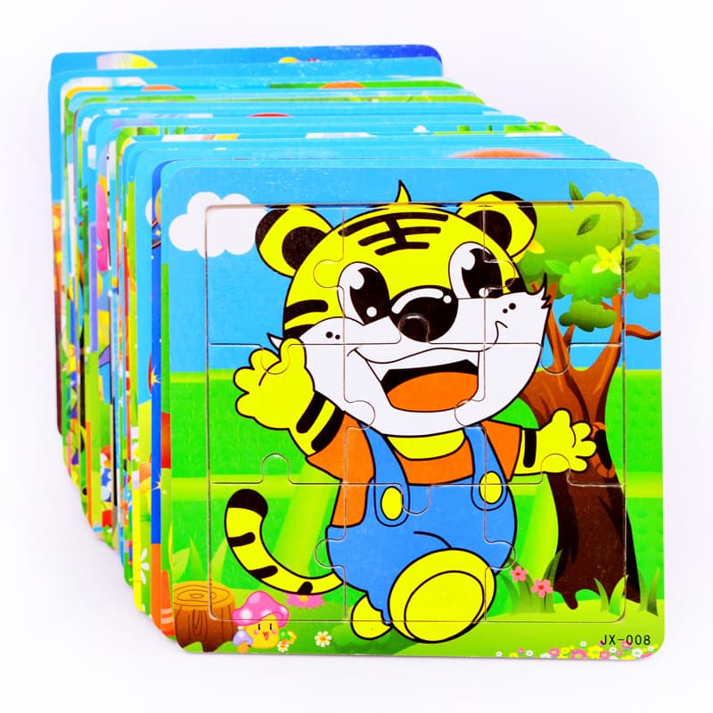Quebra-cabeças de madeira, brinquedo, educação infantil, 9 peças, 0-1-2-3 anos - imagem 3