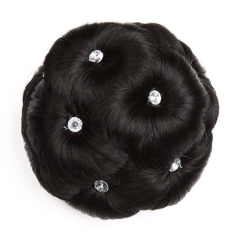 Peruca de virilha feminina, bolsa de peruca de nove flores com prendedor, peruca de cabelo de noiva trançada feminina - imagem 14