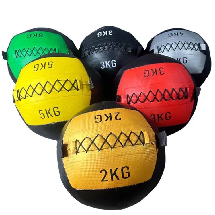 Bola de medicina macia de fitness agachamento bola de parede squash equilíbrio treinamento não-elástico bola de medicina bola de gravidade pu yoga - imagem 3