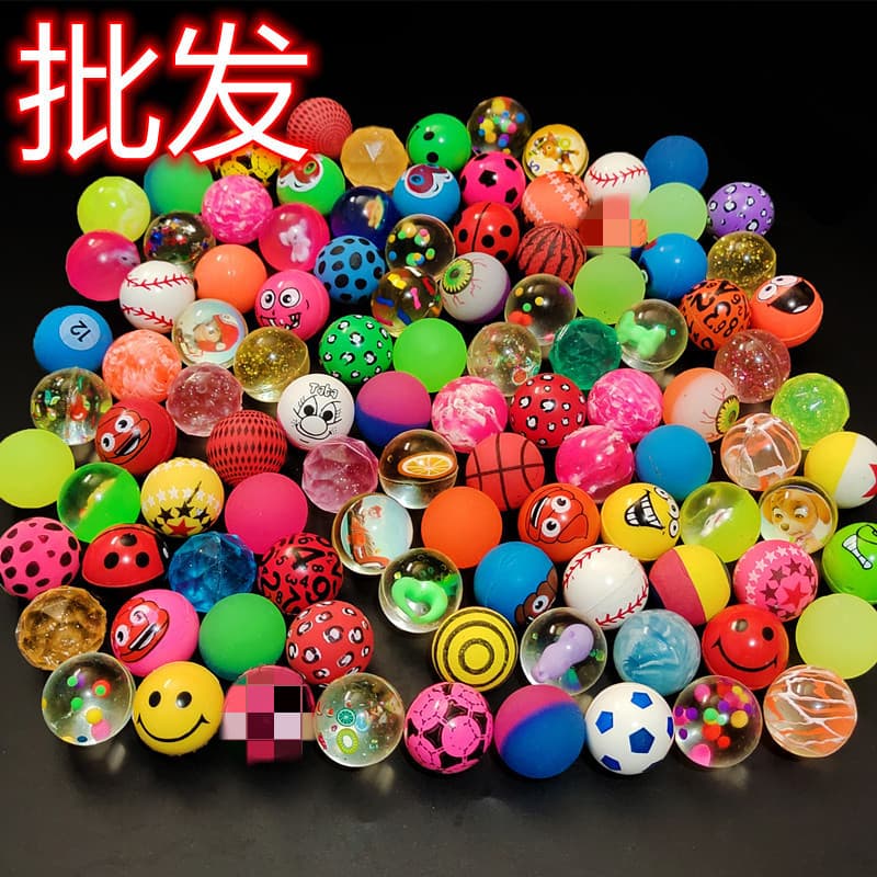Bola saltitante de borracha mista para saltar, 32, brinquedo cápsula, 30mm - imagem 1