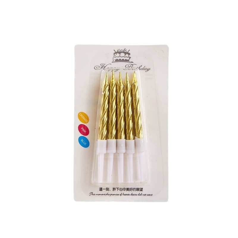 Velas de aniversário, velas com rosca de ouro e prata, velas para bolo de aniversário, fabricante de fontes de velas artesanais com 10 pacotes - imagem 6